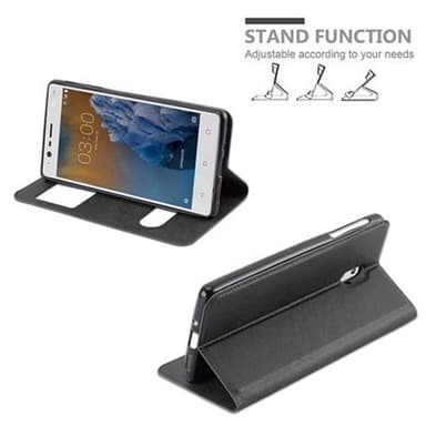Nokia 3 2017 lommebokdeksel cover (svart)
