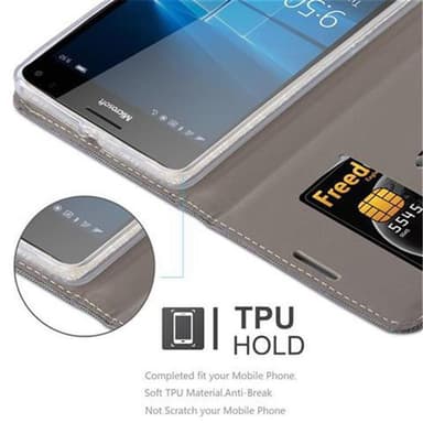 Nokia Lumia 950 XL lommebokdeksel etui (grå)