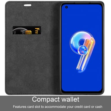 Asus ZenFone 9 lommebokdeksel case (svart)