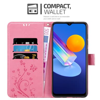 Vivo Y52 5G / Y72 5G lommebokdeksel Blomster (rosa)