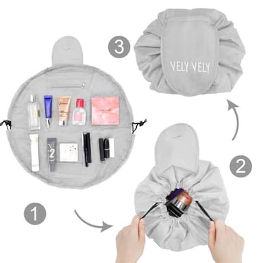 Kosmetikkveske Sminkeveske Toalettveske Make Up (grå)