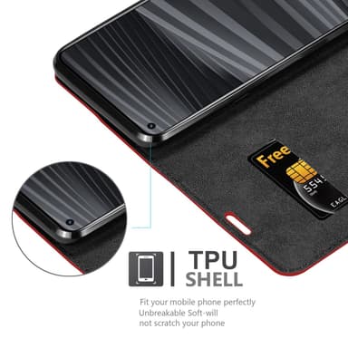 Realme GT 2 / GT Neo 2 lommebokdeksel case (rød)