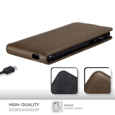 HTC Desire 820 deksel flip cover (brun)
