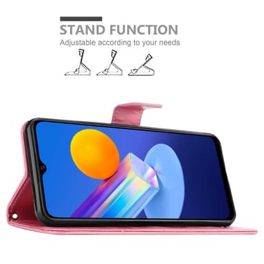 Vivo Y52 5G / Y72 5G lommebokdeksel Blomster (rosa)