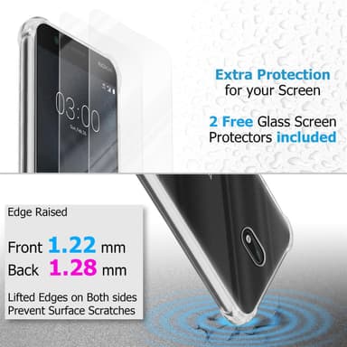 Nokia 3 2017 Deksel Case Cover (gjennomsiktig)