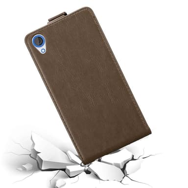 HTC Desire 820 deksel flip cover (brun)
