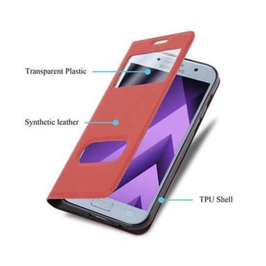 Samsung Galaxy A3 2017 lommebokdeksel cover (rød)