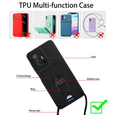 Xiaomi 11T / 11T PRO Deksel case (Svart)