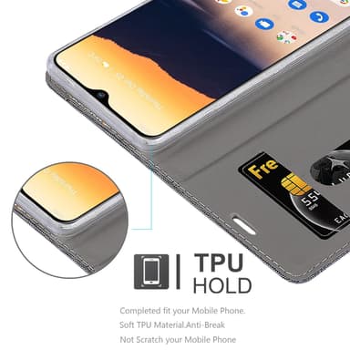Nokia 2.3 lommebokdeksel etui (grå)