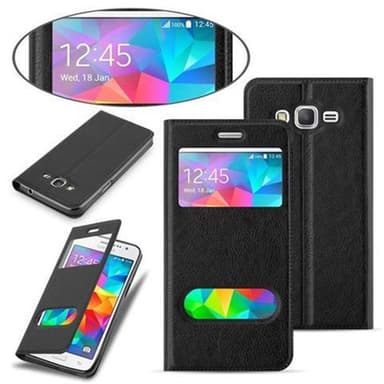 Samsung Galaxy GRAND PRIME lommebokdeksel cover (svart)