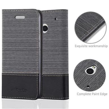 HTC ONE M7 lommebokdeksel etui (grå)