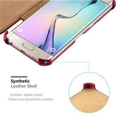 Samsung Galaxy S6 EDGE lommebokdeksel case (rød)