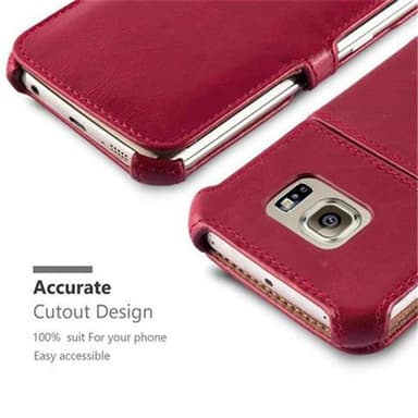 Samsung Galaxy S6 EDGE lommebokdeksel case (rød)