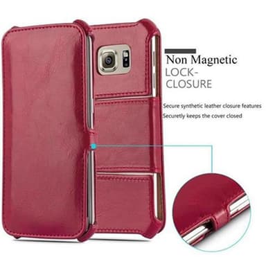 Samsung Galaxy S6 EDGE lommebokdeksel case (rød)