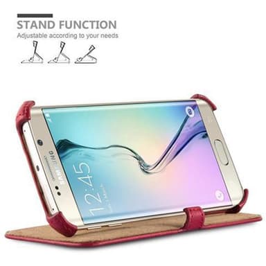 Samsung Galaxy S6 EDGE lommebokdeksel case (rød)