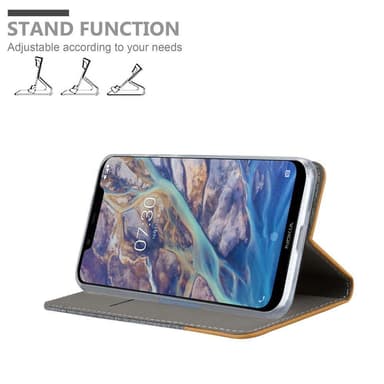 Nokia 7.1 PLUS / X7 lommebokdeksel etui (grå)