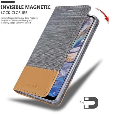 Nokia 7.1 PLUS / X7 lommebokdeksel etui (grå)