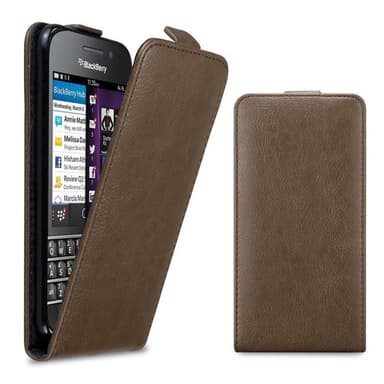 Blackberry Q10 deksel flip cover (brun)