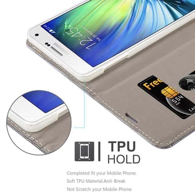 Samsung Galaxy A7 2015 lommebokdeksel etui (grå)