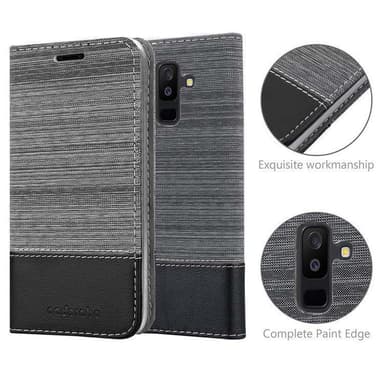 Samsung Galaxy A6 PLUS 2018 lommebokdeksel etui (grå)