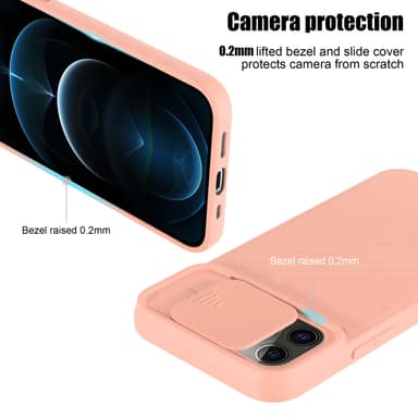 iPhone 13 PRO MAX silikondeksel case (rosa)