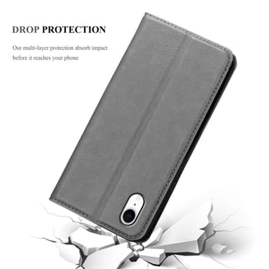iPhone XR lommebokdeksel case (grå)