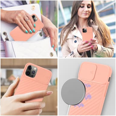 iPhone 13 PRO MAX silikondeksel case (rosa)