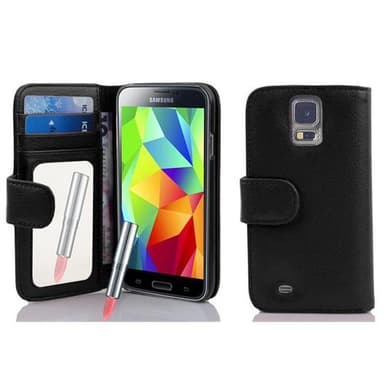 Samsung Galaxy S5 / S5 NEO lommebokdeksel etui (svart)