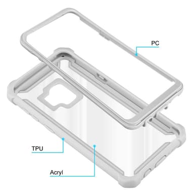 Samsung Galaxy S9 Deksel Case Cover (grå)
