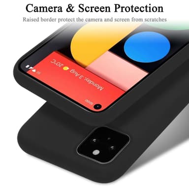Google PIXEL 5 silikondeksel case (Svart)