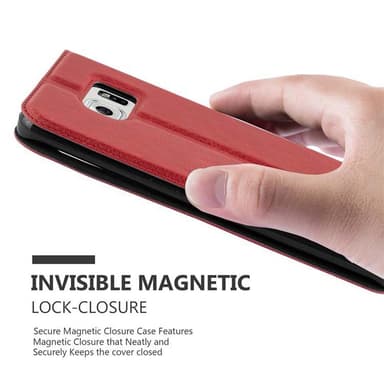 Samsung Galaxy S6 EDGE PLUS lommebokdeksel cover (rød)