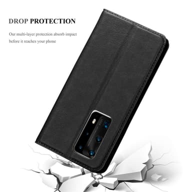 Huawei P40 PRO / P40 PRO+ lommebokdeksel case (svart)
