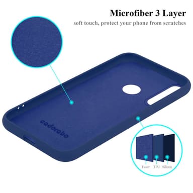 Huawei Y6P silikondeksel case (Blå)