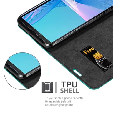 Sony Xperia 10 III lommebokdeksel case (turkis)
