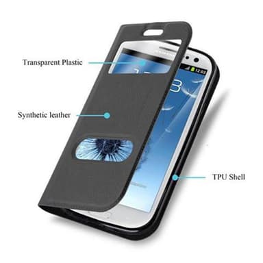 Samsung Galaxy S3 / S3 NEO lommebokdeksel cover (svart)