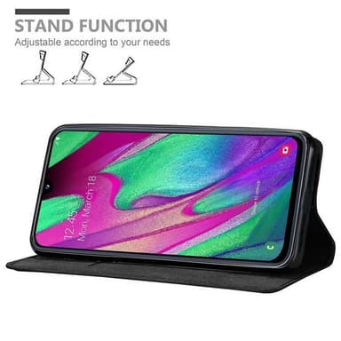 Samsung Galaxy A40 lommebokdeksel case (svart)