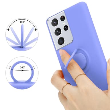 Deksel Samsung Galaxy S24 ULTRA Ring Case (Lilla)