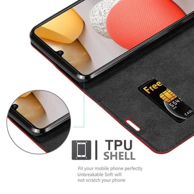 Samsung Galaxy A42 4G lommebokdeksel case (rød)