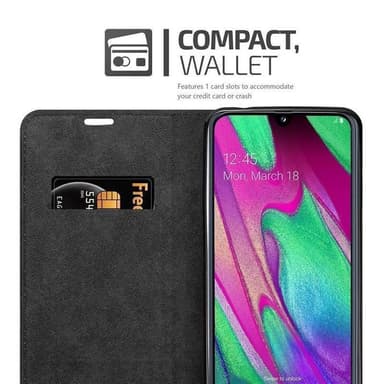 Samsung Galaxy A40 lommebokdeksel case (svart)
