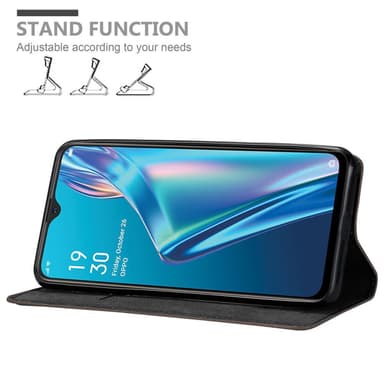 Oppo A12 lommebokdeksel case (brun)