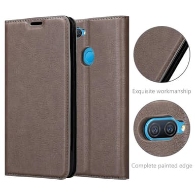 Oppo A12 lommebokdeksel case (brun)
