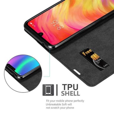 Xiaomi RedMi NOTE 7 lommebokdeksel case (svart)