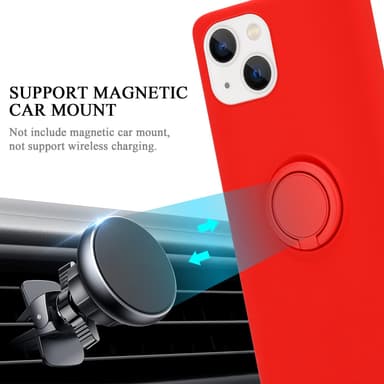 Deksel iPhone 14 Ring Case (rød)