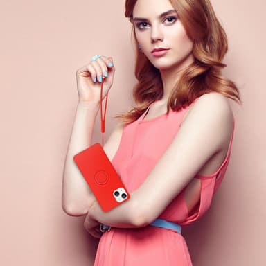 Deksel iPhone 14 Ring Case (rød)