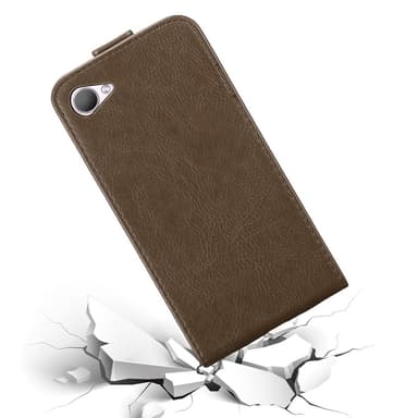 HTC Desire 12 deksel flip cover (brun)