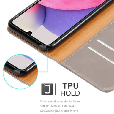 Samsung Galaxy A33 5G lommebokdeksel etui (brun)