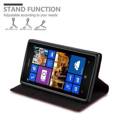 Nokia Lumia 925 lommebokdeksel case (rød)