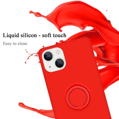 Deksel iPhone 14 Ring Case (rød)