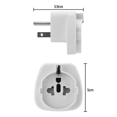 4x Socket Adapter Reise Plug Converter (type b til eu)