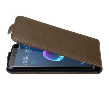 HTC Desire 12 deksel flip cover (brun)